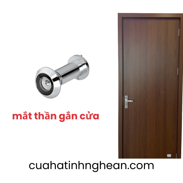 Mắt thần gắn cửa nhựa gỗ composite