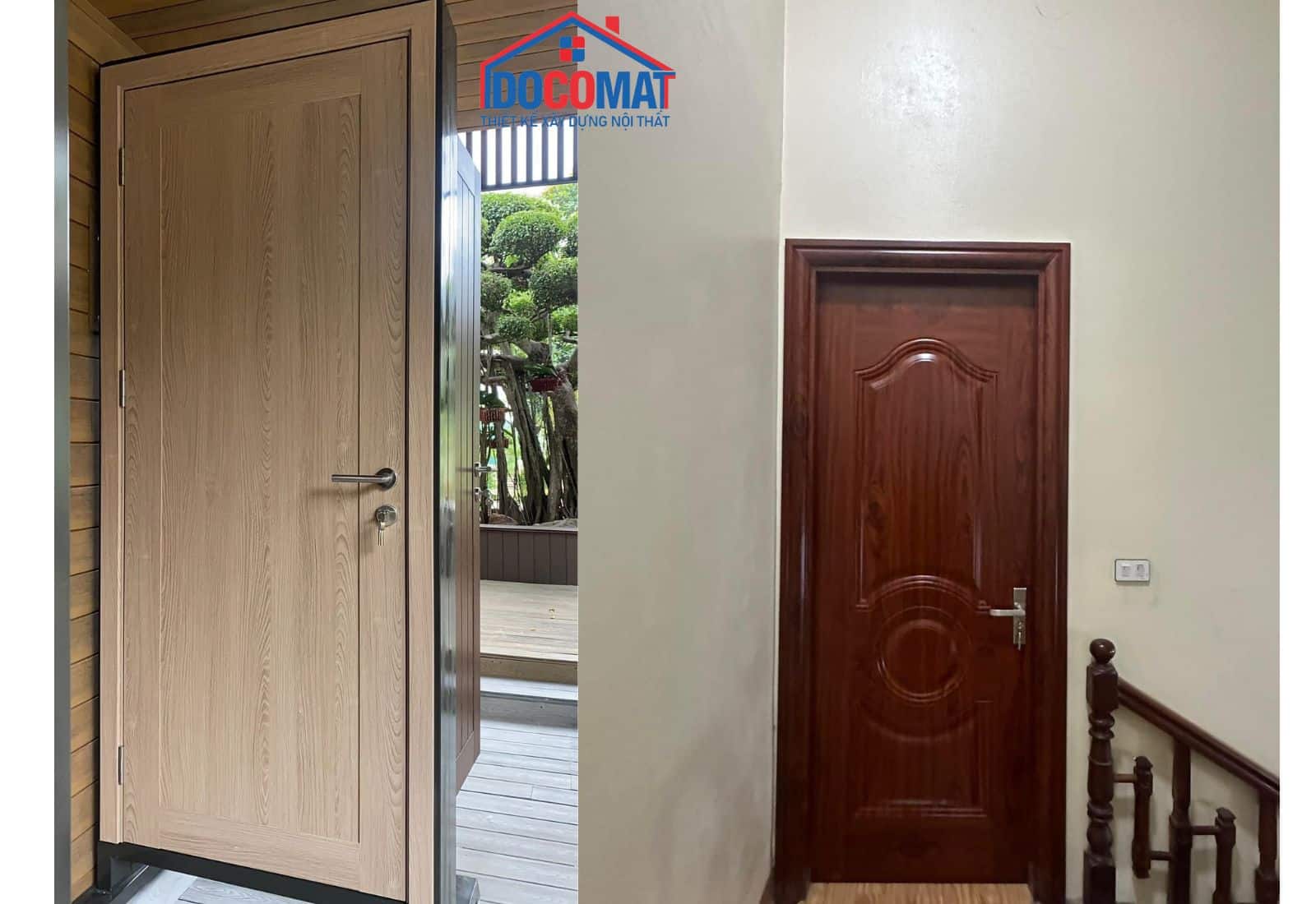so sánh cửa thép vân gỗ và cửa nhựa composite